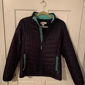 Vineyard Vines Puffer Coat with teal accents